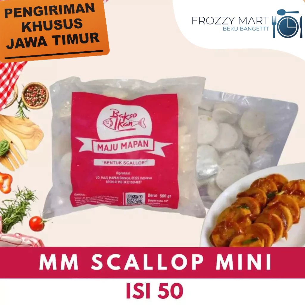 

MM Scallop Mini Isi 50 – Seafood Olahan Scallop Goreng / Kukus Frozen Food