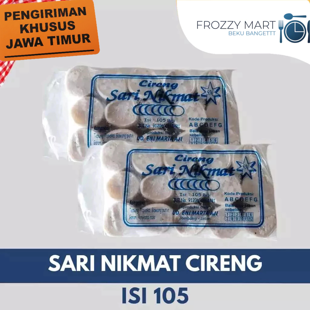 

Sari Nikmat Cireng Isi 105 pcs – Frozen Cireng Enak & Gurih, Cemilan Tradisional