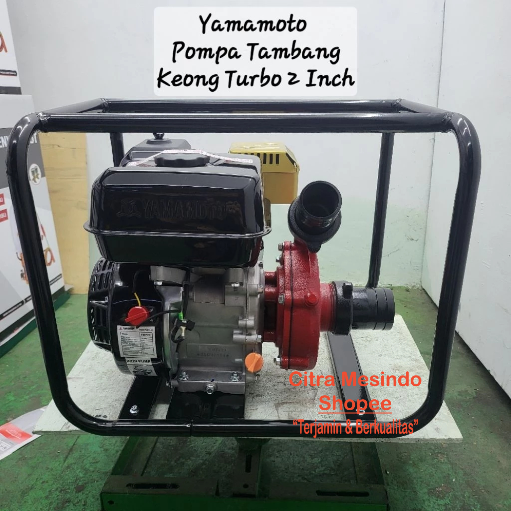 Yamamoto Mesin Pompa Air Tambang Model Keong Turbo Tipe 20-I / 2 Inch Iron Pump Air / Pompa Tambang 