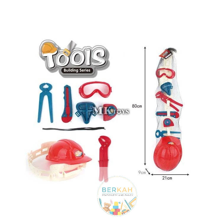 Set Mainan Alat Tukang Bangunan Anak "Tools Building Series" Lengkap dengan Helm & Kacamata SY1A-9