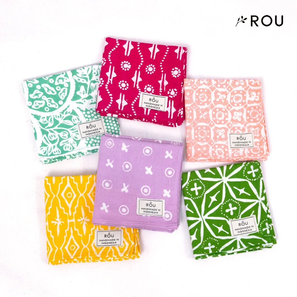 ROU BATIK Handkerchief - Various Motif | Sapu Tangan Batik