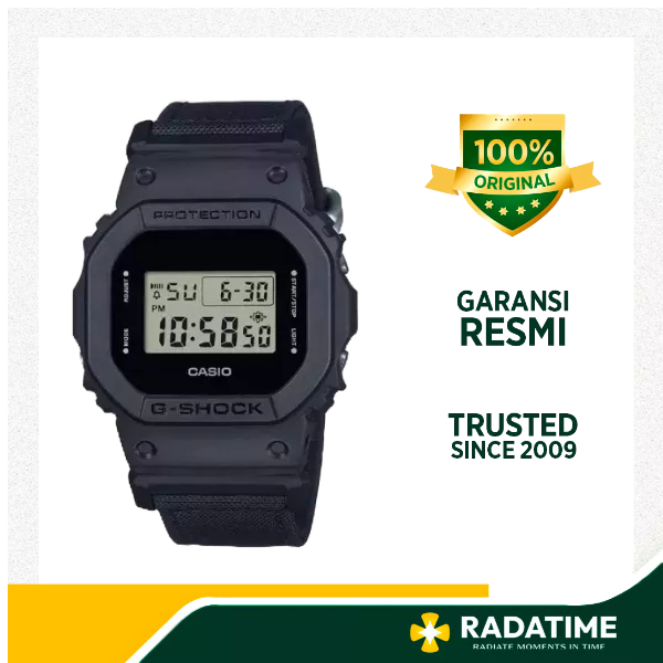 Jam Tangan Pria Casio G-Shock 100% Original Canvas DW-5600BCE-1DR