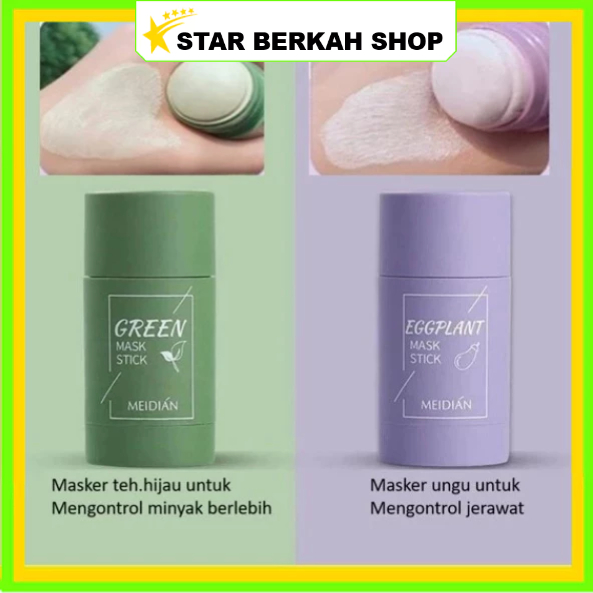 SBS bop ORIGINAL MEIDIAN ASLI wangi aroma green tea stick dan eggplant stick mask oil masker wajah