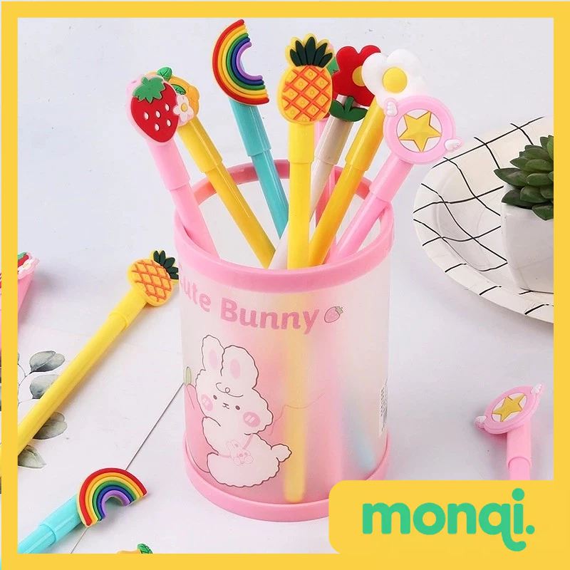 

MONQI Pulpen Gel Karakter Kartun Buah Pena Karakter 3D 0.5mm Lucu Pen Cute Student Japanese Alat Tulis Kantor Sekolah Tinta Cair Ujung