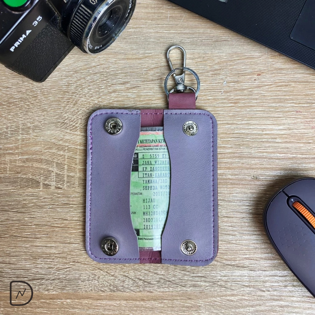 Gantungan STNK Motor Mobil Kulit Lipat Key Wallet