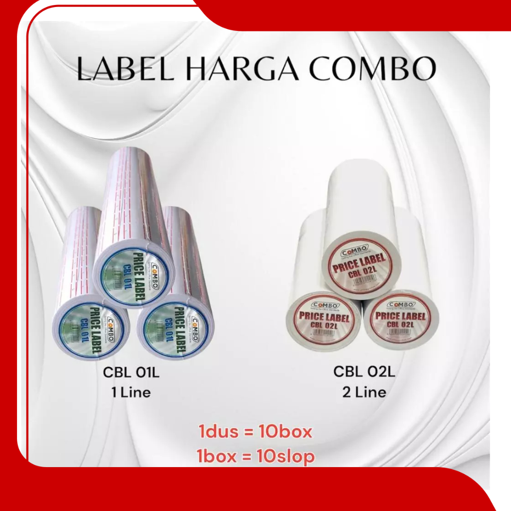 

Label Harga Combo 1 line Putih / Price Label Combo