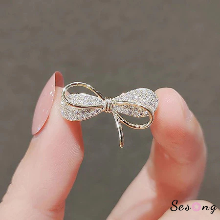 COD Bros Mutiara Berlian Imitasi Mewah Bros Pita Jilbab Wanita Berkualitas Tinggi Bros Perhiasan Mod