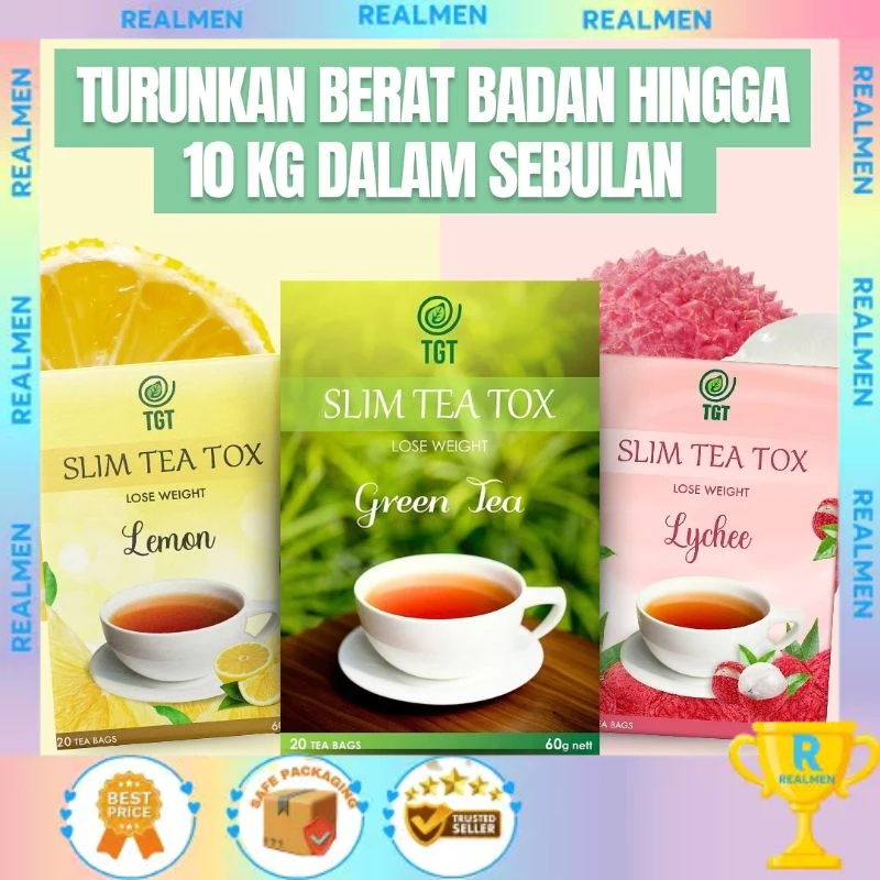 

TGT Slim Tea Detox Series / Lemon / Green Tea / Lychee 1 Box 20 Teabags / Teh Diet / Teh Detox