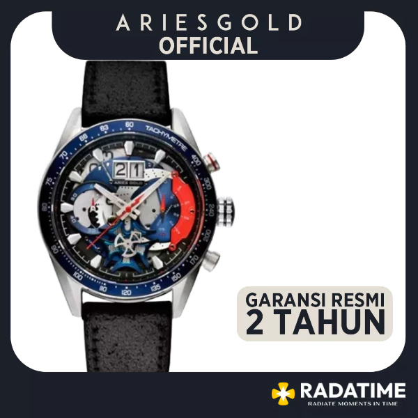 [FREE MUG] Jam Tangan Pria Aries Gold Inspire Jolter 100% Original -Blue G-7008-S-BU-L