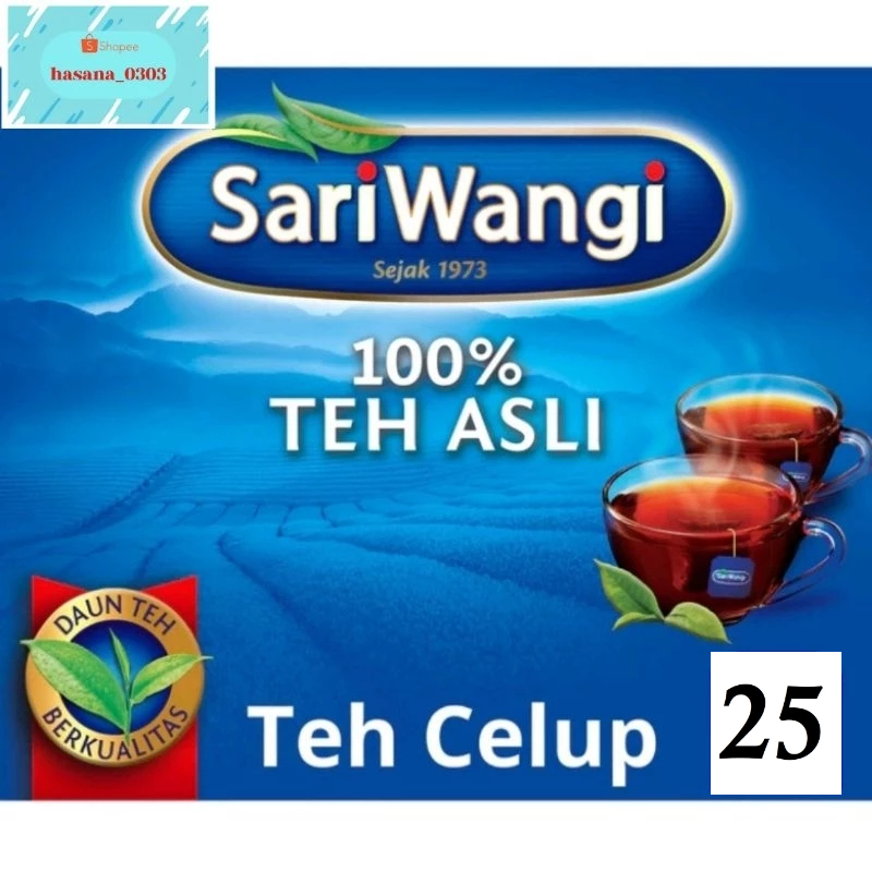 

SARIWANGI TEH CELUP HITAM ASLI 1.85G ISI 25 - TEH HITAM, BLACK TEA