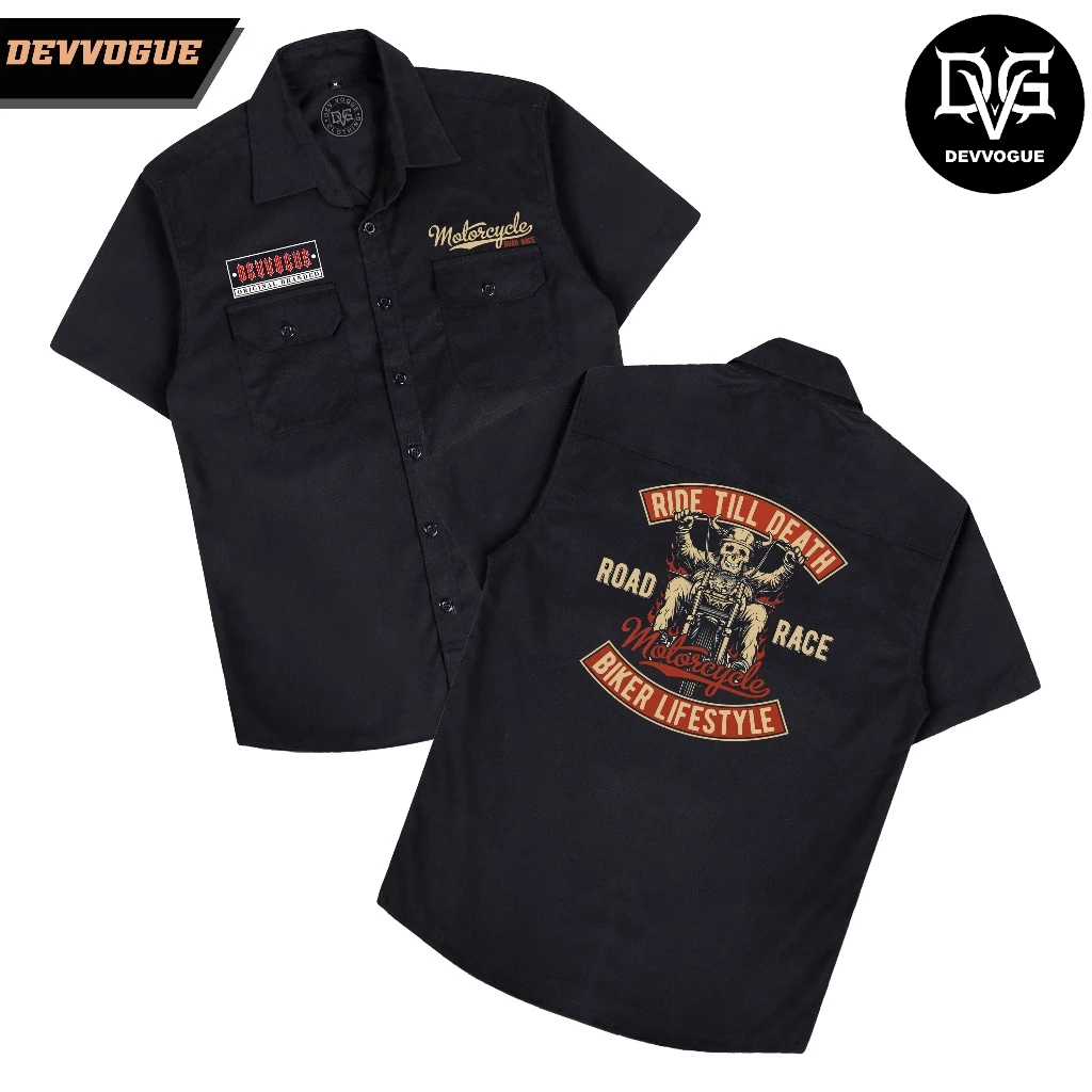 Devvogue Workshirt Biker Motorcycle road race