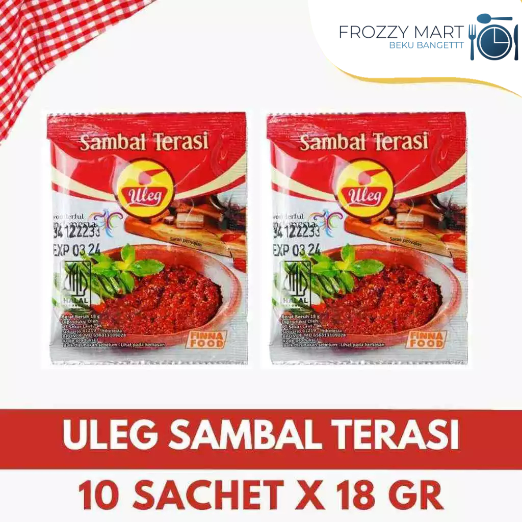 

ULEG Sambal Instan Sachet – Varian Sambal Bawang / Sambal Ijo / Sambal Terasi – Pedas Gurih Praktis