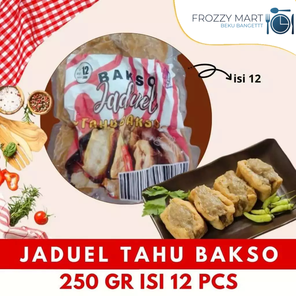 

JADUEL Tahu Bakso 250gr Isi 12pcs – Tahu Bakso Frozen Gurih Siap Goreng