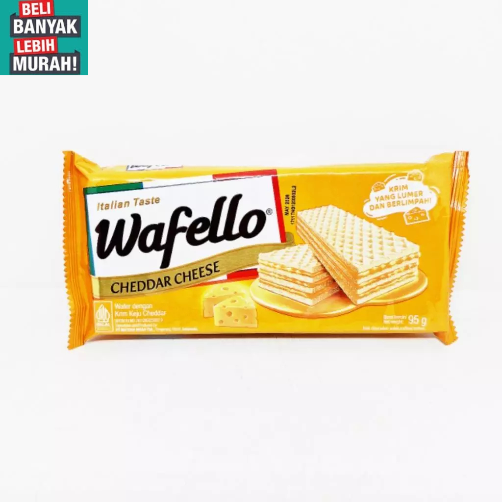 

ROMA WAFELLO CHEDDAR CHEESE 95GR ( BELI BANYAK LEBIH MURAH )