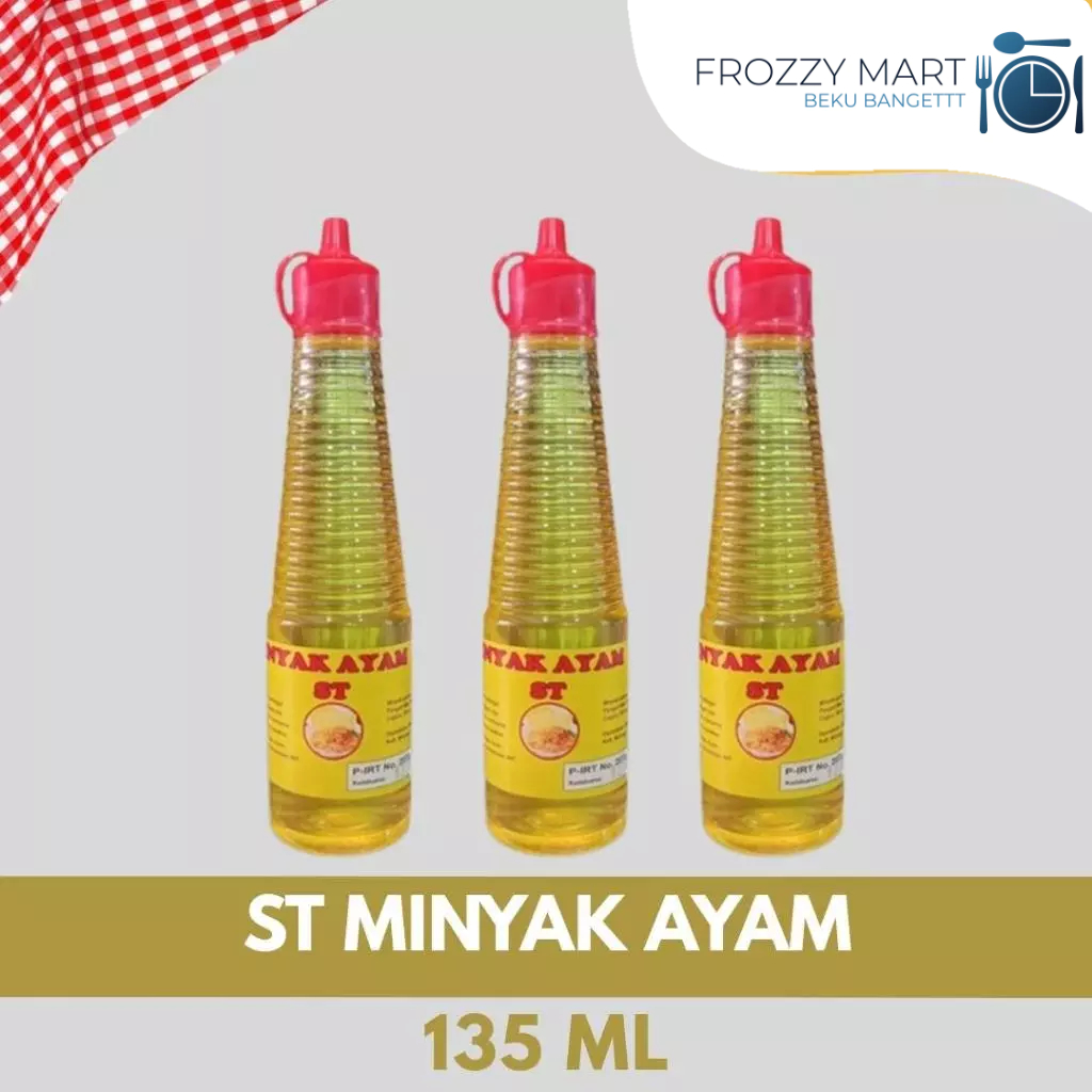 

ST Minyak Ayam 135ml – Minyak Kaldu Ayam untuk Mie, Nasi Goreng, dan Tumisan