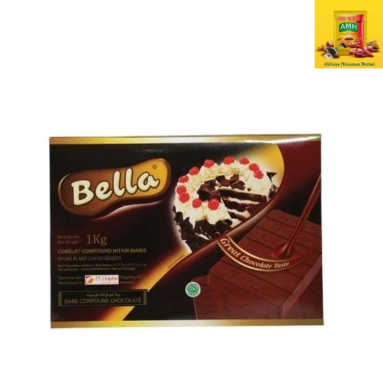 

Bella Chocolate Compound 1 kg - Dark Chocolate - Cokelat Batang