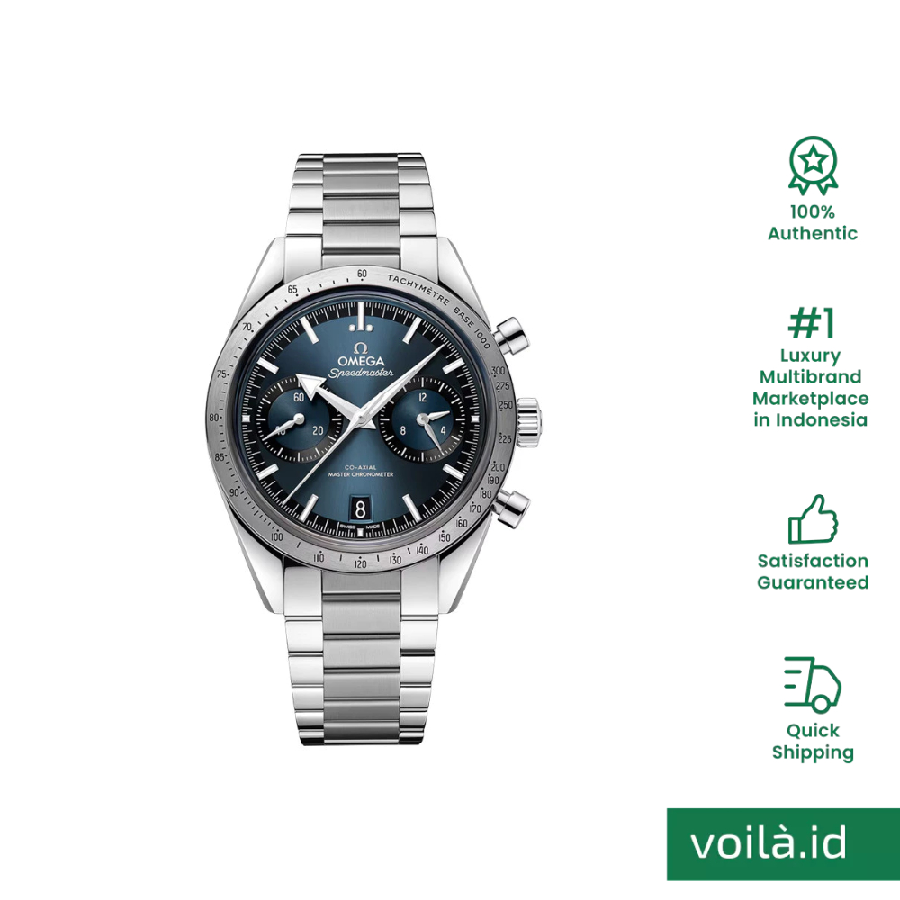 [RAYA BERKAH] Speedmaster '57 40 - 332.10.41.51.03.001 Blue Steel On Steel Strap