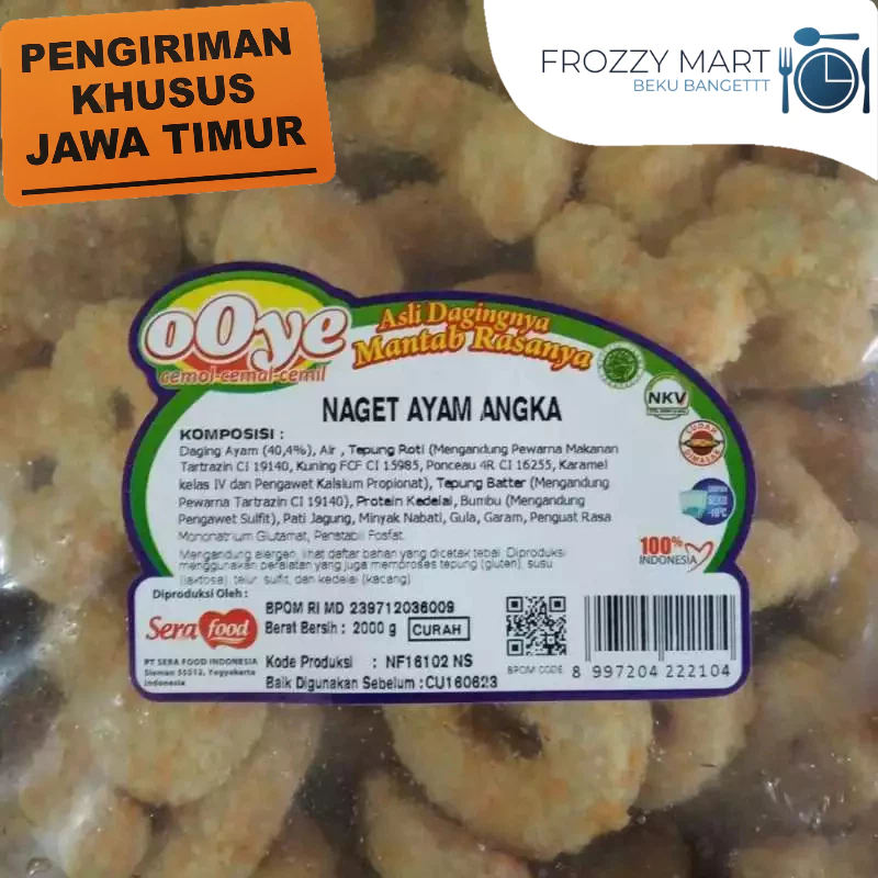 

OOYE Nugget Ayam Bentuk Angka 2kg – Frozen Food Edukatif & Lucu | Nugget Anak Siap Goreng