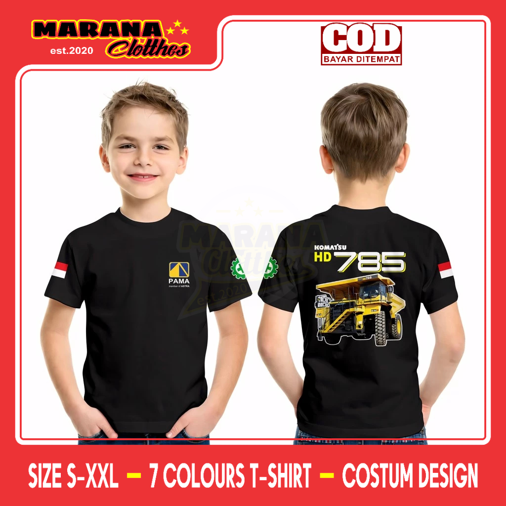 Kaos Anak PT PAMAPERSADA KOMATSU HD 785 DB Kaos Distro