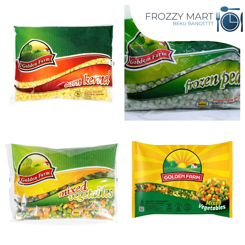 

Golden Farm Sayur Beku | Jagung Corn Kernel | Polong Hijau | Mixed Vegetables | 500gr - 1kg