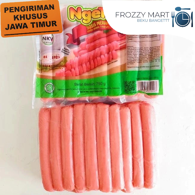 

Ngetop Sosis Ayam Merah 500gr / 750gr | Sosis Merah Frozen Food Serbaguna