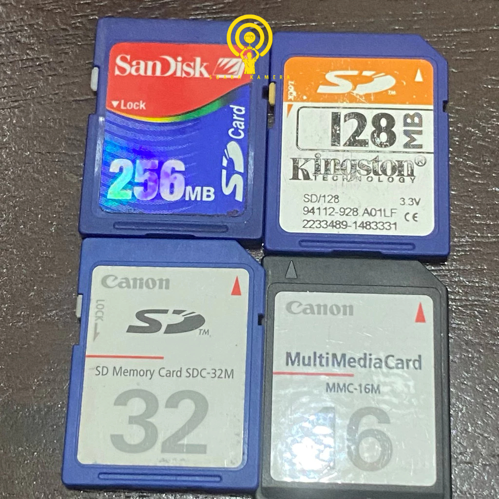 MEMORI SDHC 16MB 32MB 128MB 256MB 512MB