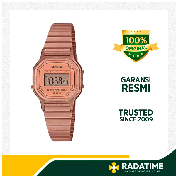 Jam Tangan Wanita Casio 100% Original Rose Gold LA-11WR-5ADF
