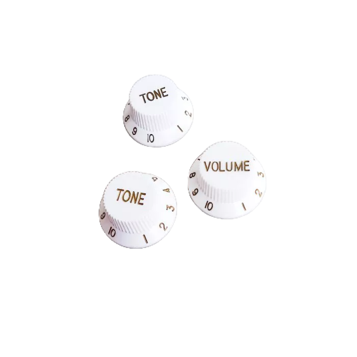 Stratocaster White Knob Guitar Set