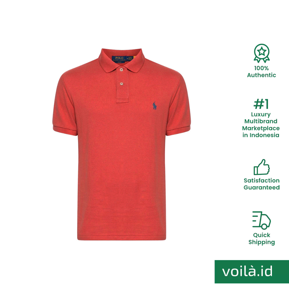 Pique Polo Shirt Slim Fit Light Red