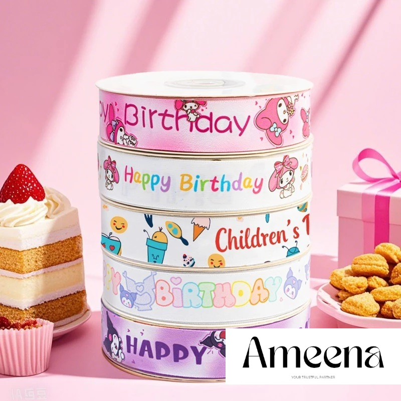 

SANRIO MY MELODY PITA SATIN HAPPY BIRTHDAY ULANG TAHUN [METERAN] KUROMI