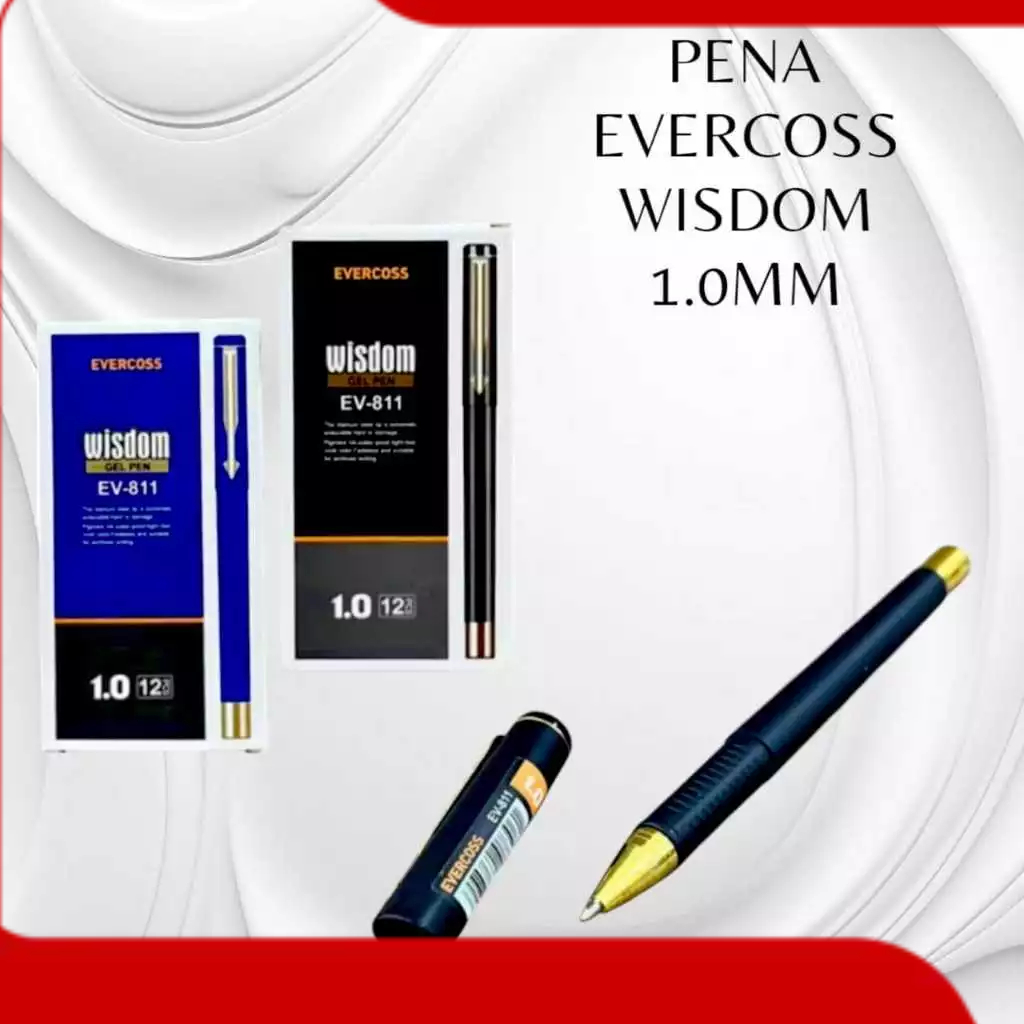

PULPEN GEL / PENA TANDA TANGAN 1.0 MM / PENA EVERCROSS WISDOM HITAM&BIRU 1.0MM
