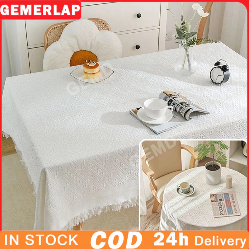 ✨Harga-Minimum-COD✨Taplak Meja Bergaya Minimalis Estetik / Taplak Meja Persegi / Kain Meja / Alas Me