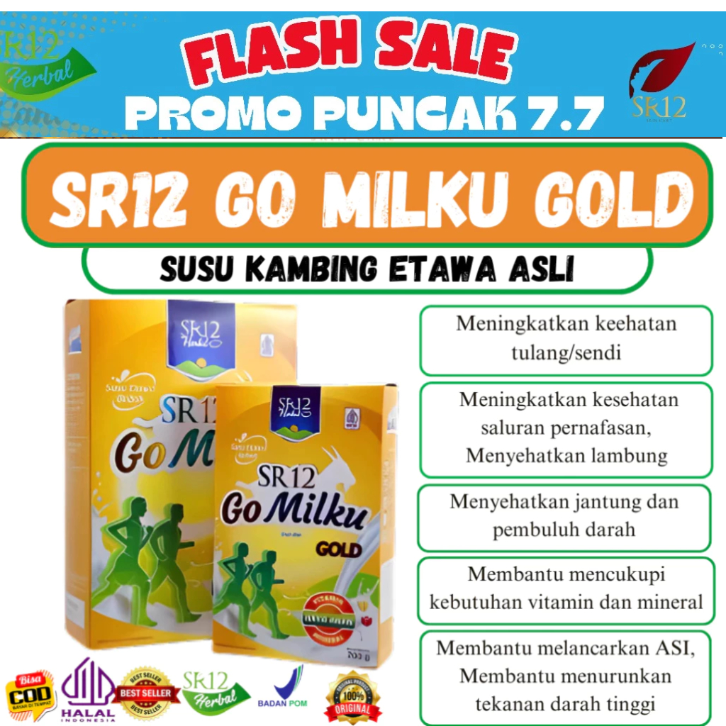 

SR12 Go Milku Gold Susu Kambing Etawa Asli Atasi Nyeri Sendi Pegal Linu