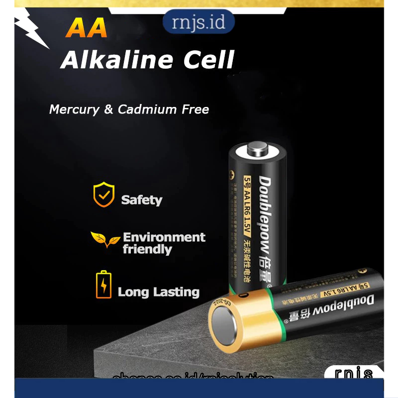 Doublepow Baterai Sekali Pakai AA No.5 LR6 1.5V Alkaline 2 PCS