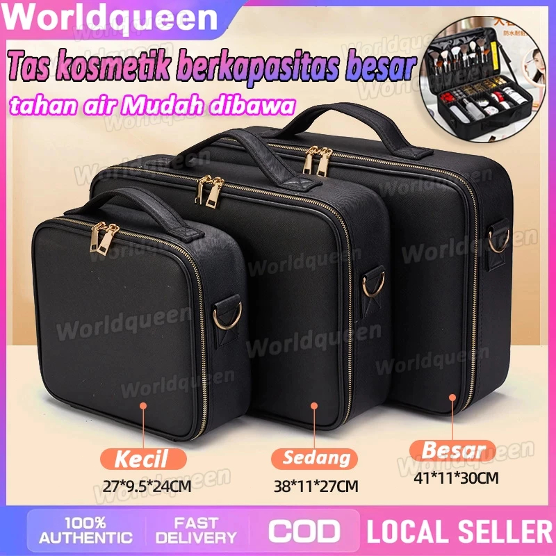 COD Beauty Case Tas Makeup Profesional MUA Kotak Kosmetik Organizer Travel Hardcase Partisi Dapat Di