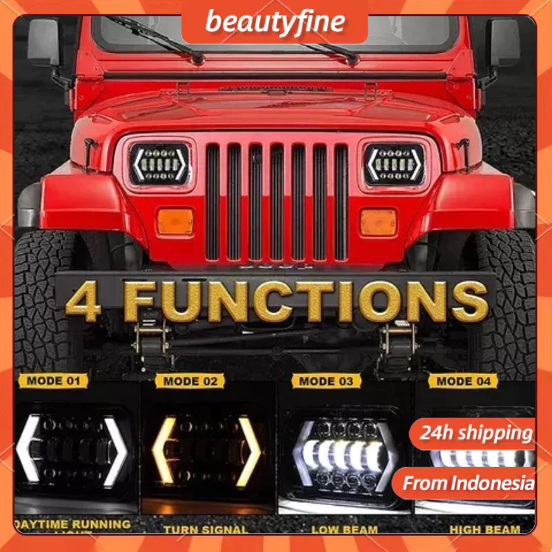 Lampu Daymaker Kotak 7 Inch Jeep Feroza Taft Dot 3 USA