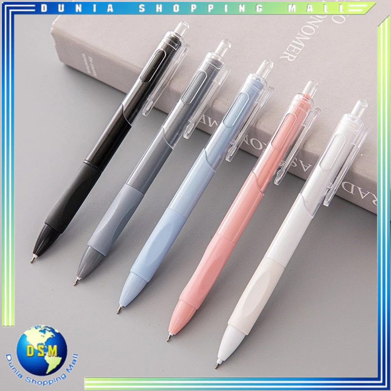 

DSM Pulpen Gel Retractable 0.5mm Pena Cetekan Warna Polos Tinta Hitam Pena Aesthetic Cepat Kering Pen Tinta Gel Mekanik Ujung Lancip Bolpoin Cetek Alat Tulis Kantor Cute Ballpoint School Stationery ATK Murah