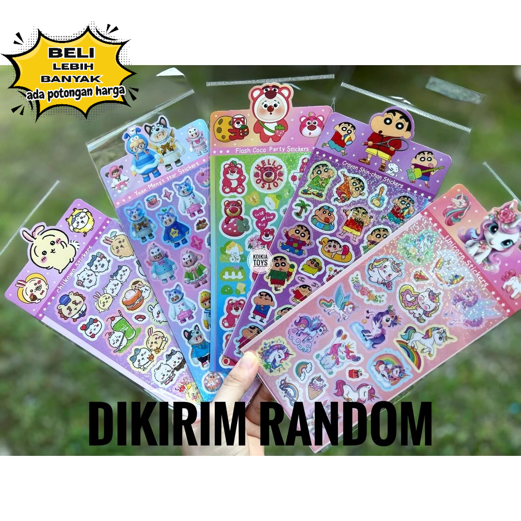 

Stiker hologram karakter lucu stiker anak 1pc