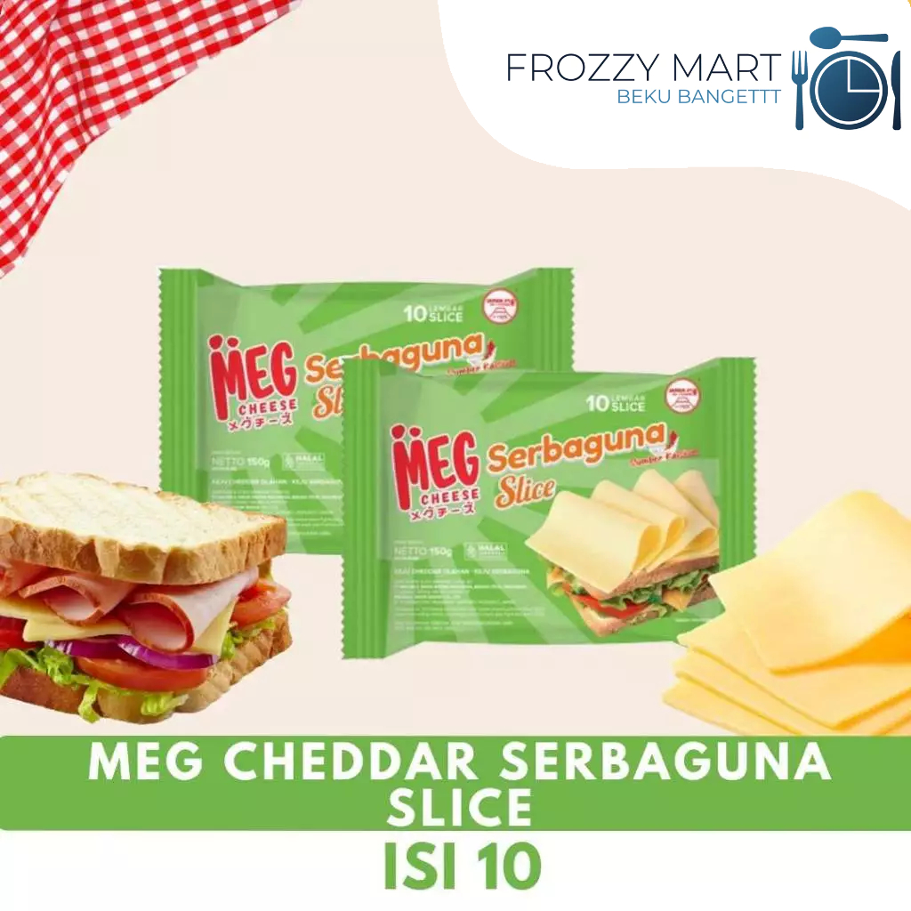 

MEG Keju Cheddar Slice Serbaguna Isi 10 – Keju Lembaran Praktis & Lezat