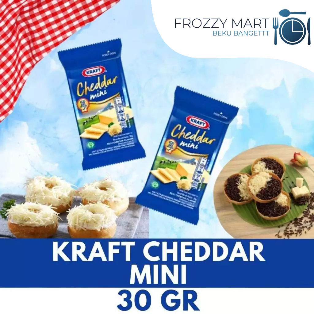 

KRAFT Cheddar Mini 30gr – Keju Cheddar Lezat, Praktis & Bergizi