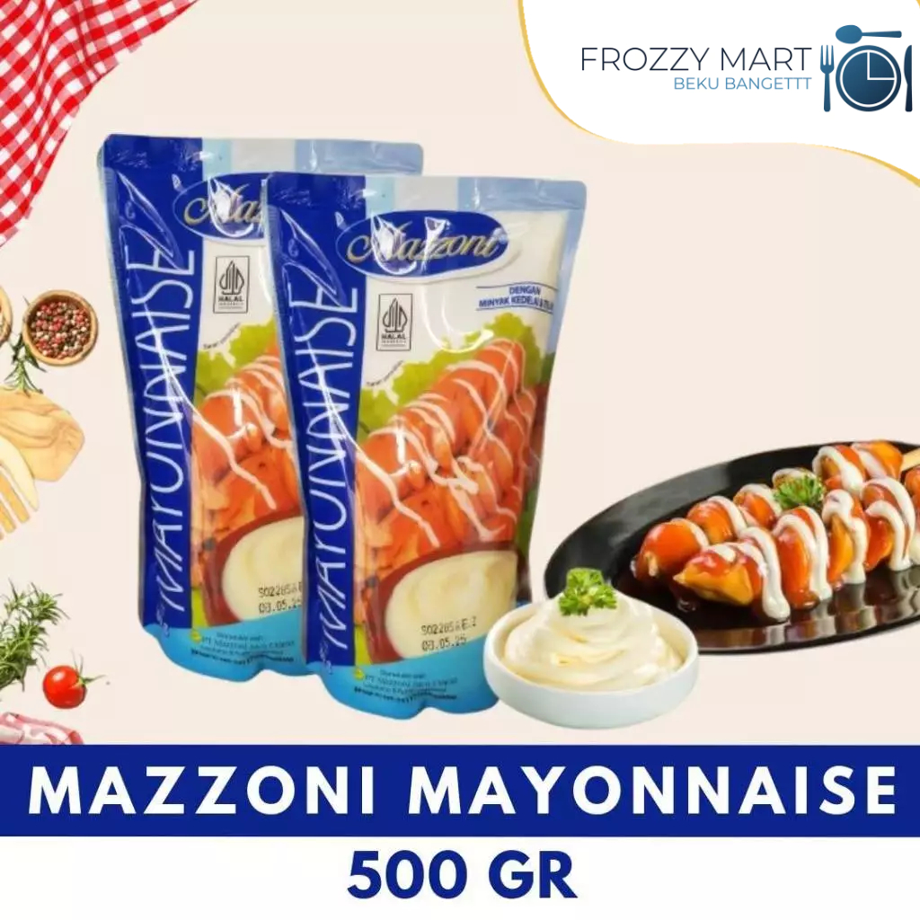 

MAZZONI Mayonaise 250gr / 500gr – Mayo Creamy Gurih Cocok Salad, Sushi, Sandwich