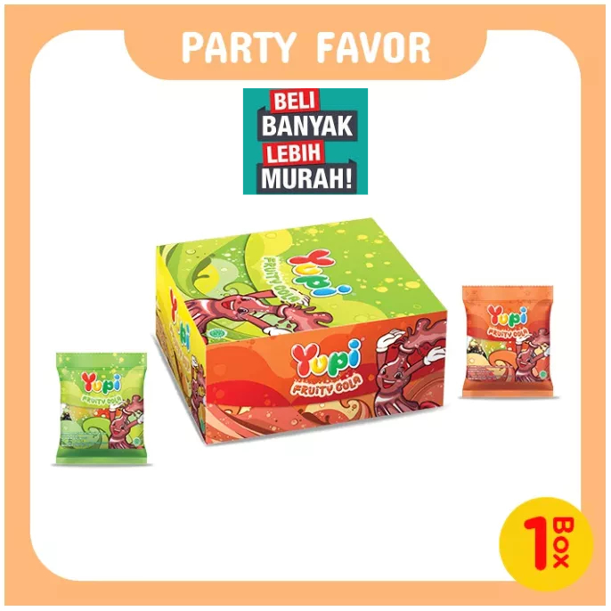 

YUPI FRUITY COLA 1 BOX ISI 24 PCS ( BELI BANYAK LEBIH MURAH )++