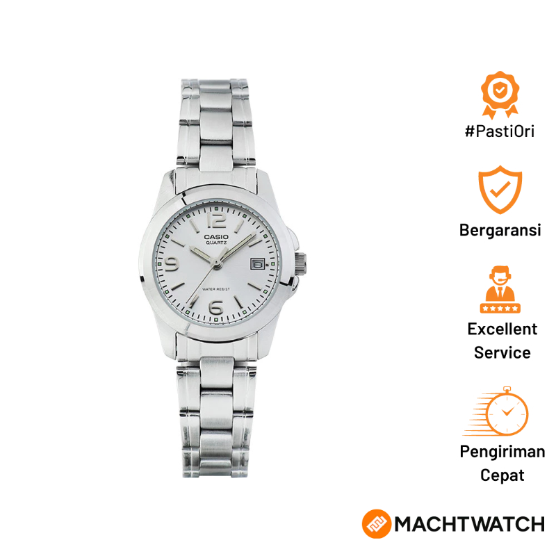 Jam Tangan Wanita Casio Standard LTP-1215A-7ADF LTP1215 LTP-1215A Enticer Stainless Steel Band
