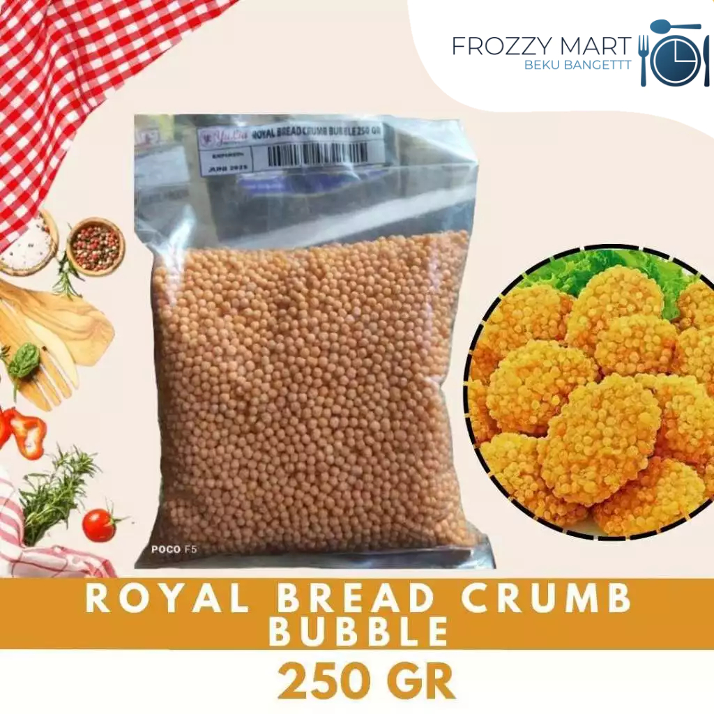 

ROYAL Bread Crumb Bubble 250gr – Tepung Roti Kasar untuk Gorengan Renyah & Crispy