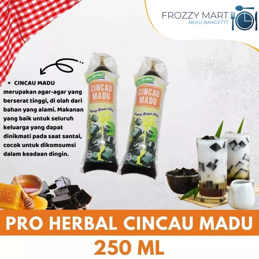 

PRO HERBAL Cincau Madu 250gr – Cincau Hitam Siap Pakai, Segar, Sehat & Praktis untuk Minuman
