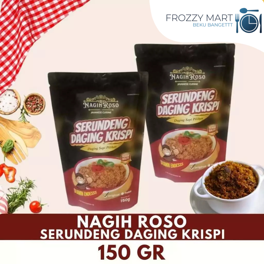 

Nagih Roso Serundeng Daging Krispi 40gr / 150gr – Serundeng Sapi Kering Renyah Gurih Manis