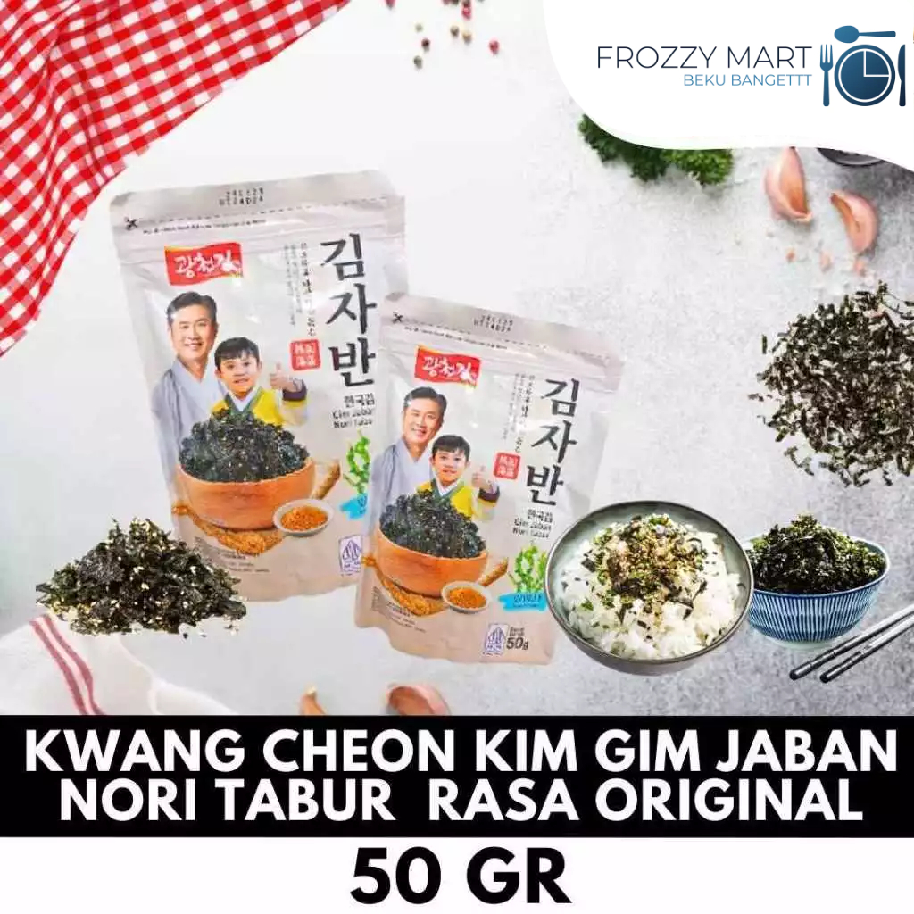 

KWANG CHEON KIM Gim Jaban Nori Tabur Original 50g – Rumput Laut Tabur Korea