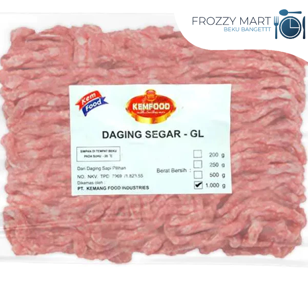 

KEMFOOD Daging Giling Sapi 250gr / 1kg | Daging Cincang Frozen Siap Masak | Kualitas Premium