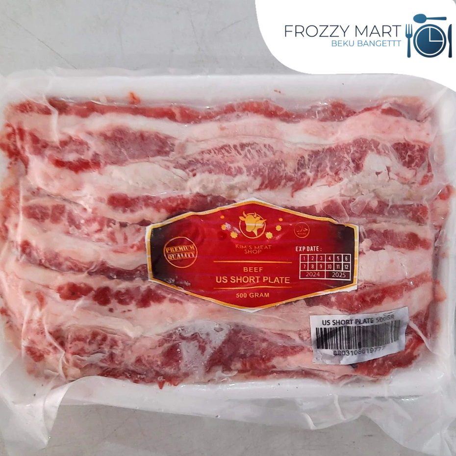 

KIM'S Beef Short Plate US Premium 250gr / 500gr | Slice 1.5mm untuk Shabu, Grill, BBQ