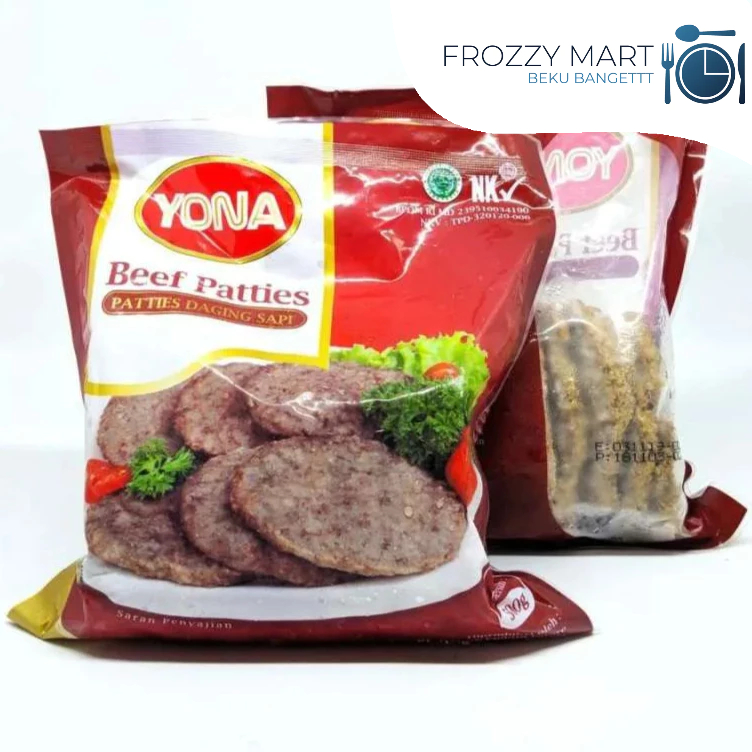 

YONA Beef Patties 500gr isi 10 | Daging Sapi Giling Premium untuk Burger